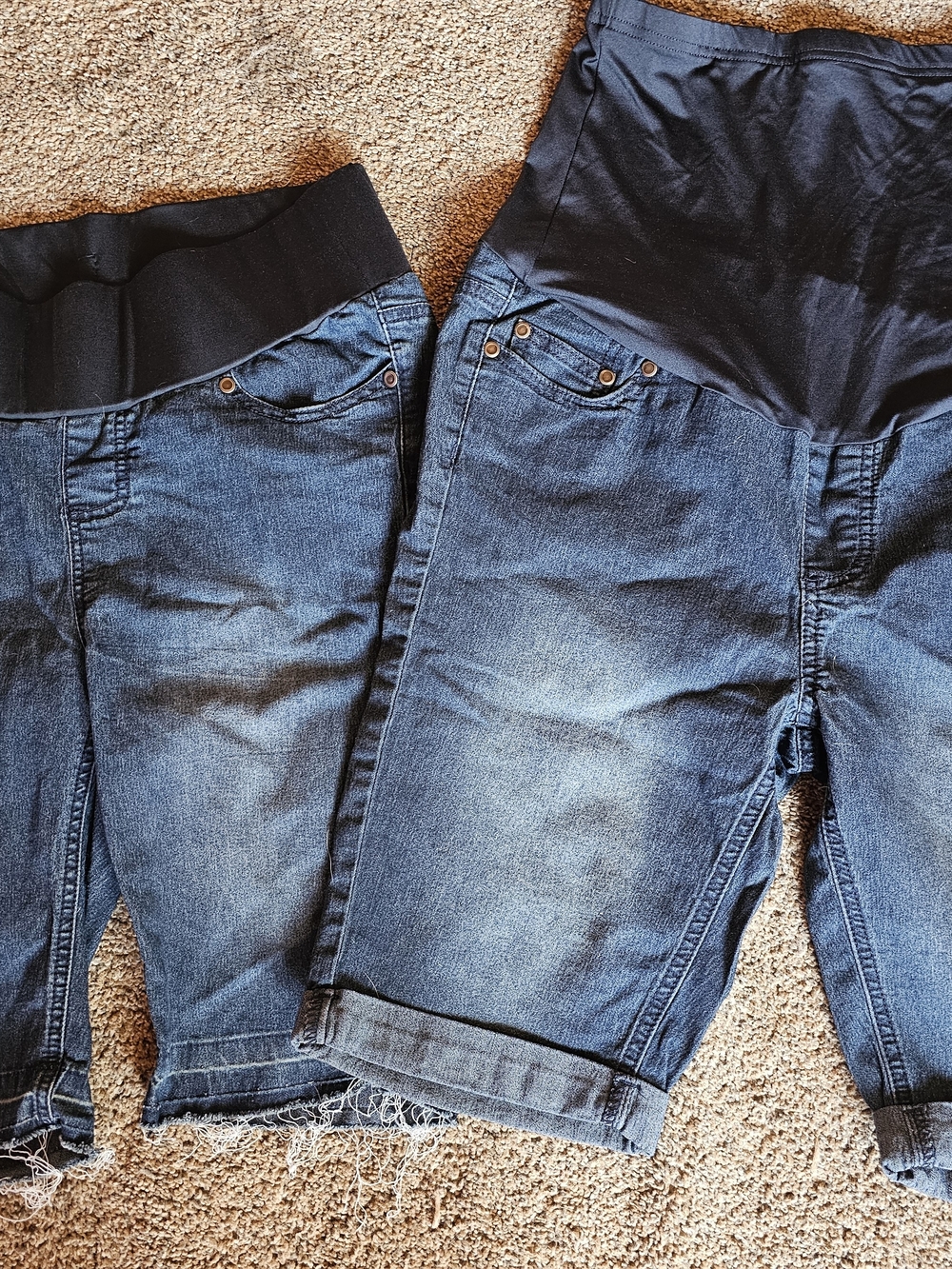 Oh! Mamma Dark Blue Maternity Bermuda Shorts Bundle Of 2